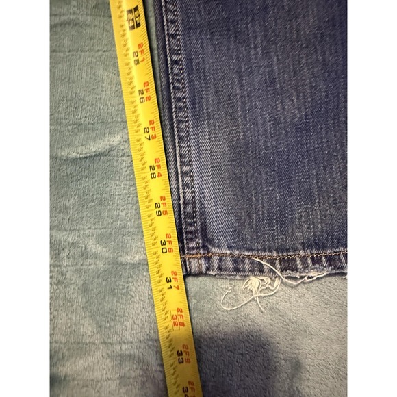 Diesel Jeans Mens 32x32 Blue Larkee Straight Leg Medium Wash Distressed Denim - Picture 6 of 7